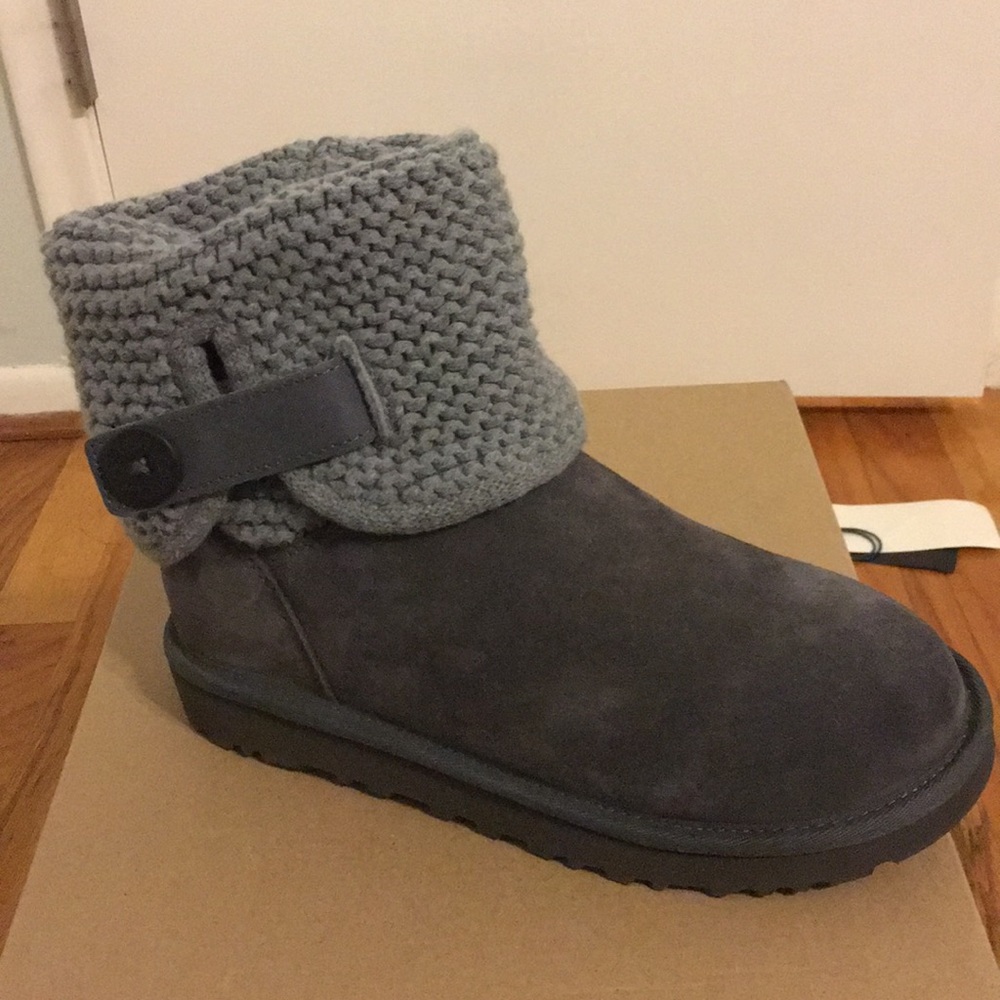 UGG Shaina knit fold over boots EUC size 7
